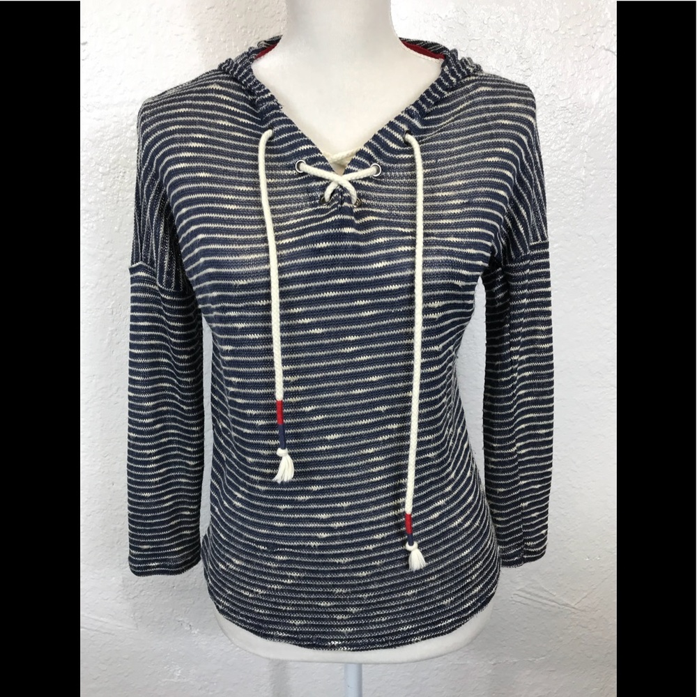 Chance or Fate Knit Long Sleeve Hoodie Size Small